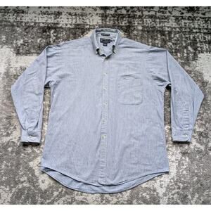 Vintage Abercrombie & Fitch “The Big Shirt” Blue White - Medium, Made In USA